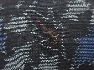 アンティーク 葉模様織り出し本場泥大島紬着物